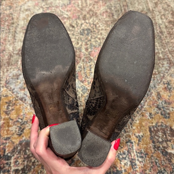 Free People Nolita Brown Snakeskin Booties, EU 41, US 9.5 - Picture 5 of 9